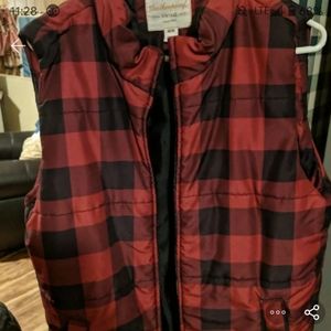 Buffalo plaid vest